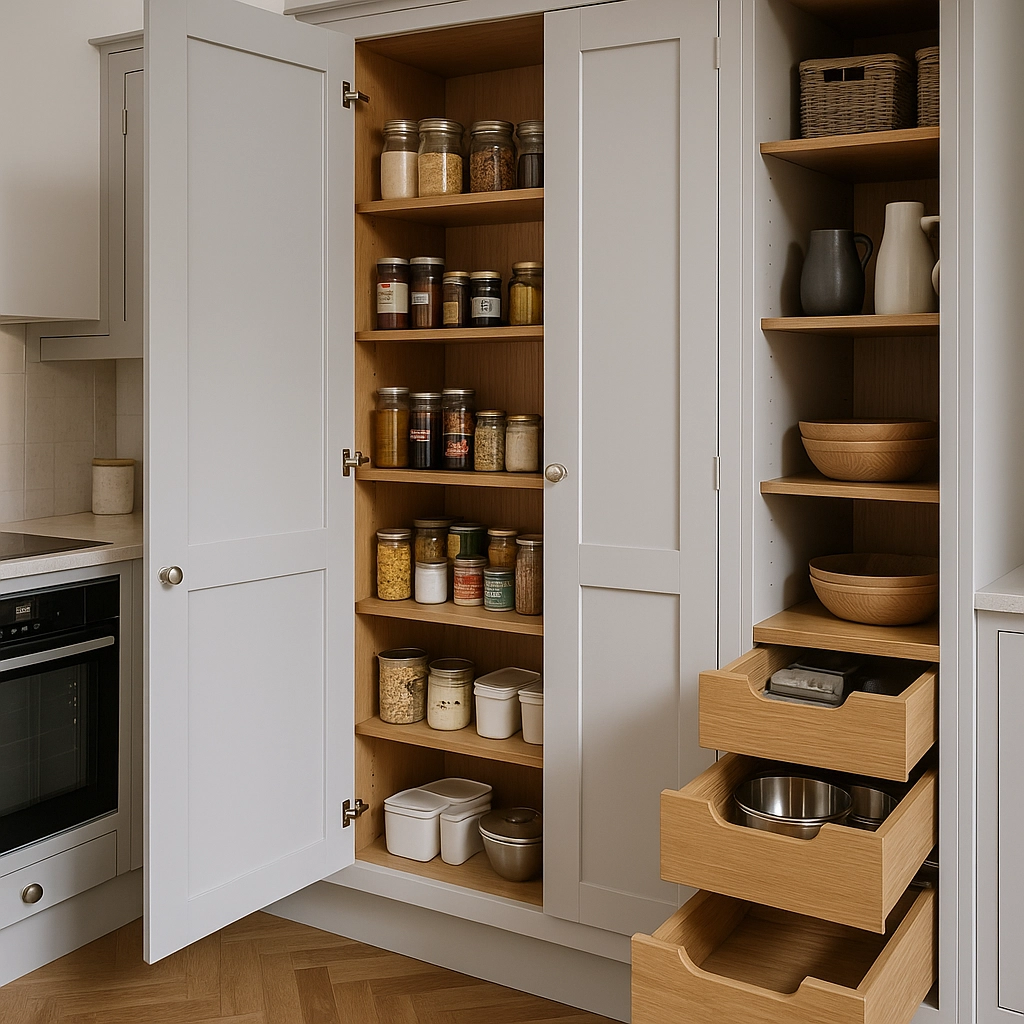 Kitchen storage drawers, larder units and bespoke joinery